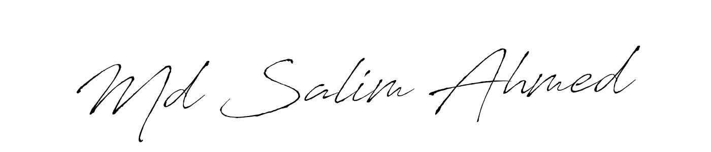 Make a beautiful signature design for name Md Salim Ahmed. With this signature (Antro_Vectra) style, you can create a handwritten signature for free. Md Salim Ahmed signature style 6 images and pictures png