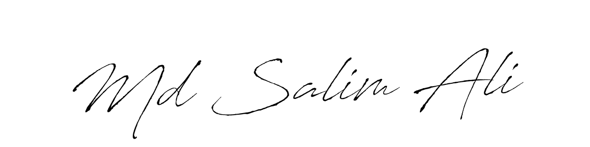 How to make Md Salim Ali signature? Antro_Vectra is a professional autograph style. Create handwritten signature for Md Salim Ali name. Md Salim Ali signature style 6 images and pictures png