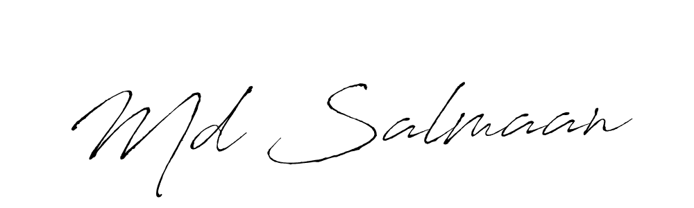 Create a beautiful signature design for name Md Salmaan. With this signature (Antro_Vectra) fonts, you can make a handwritten signature for free. Md Salmaan signature style 6 images and pictures png