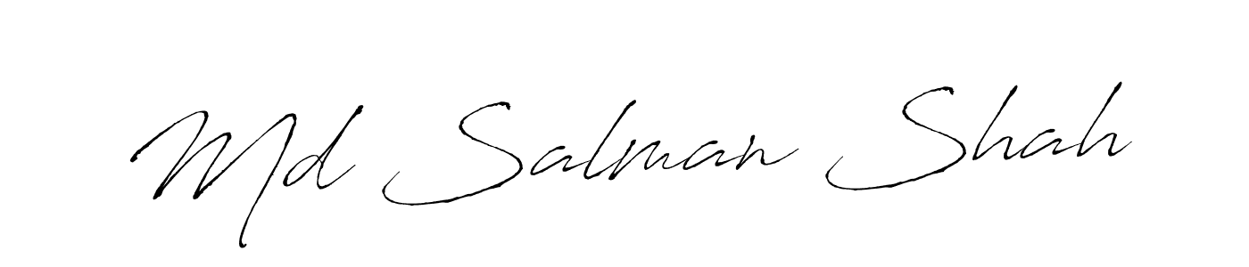 Md Salman Shah stylish signature style. Best Handwritten Sign (Antro_Vectra) for my name. Handwritten Signature Collection Ideas for my name Md Salman Shah. Md Salman Shah signature style 6 images and pictures png