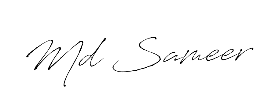 Also we have Md Sameer name is the best signature style. Create professional handwritten signature collection using Antro_Vectra autograph style. Md Sameer signature style 6 images and pictures png