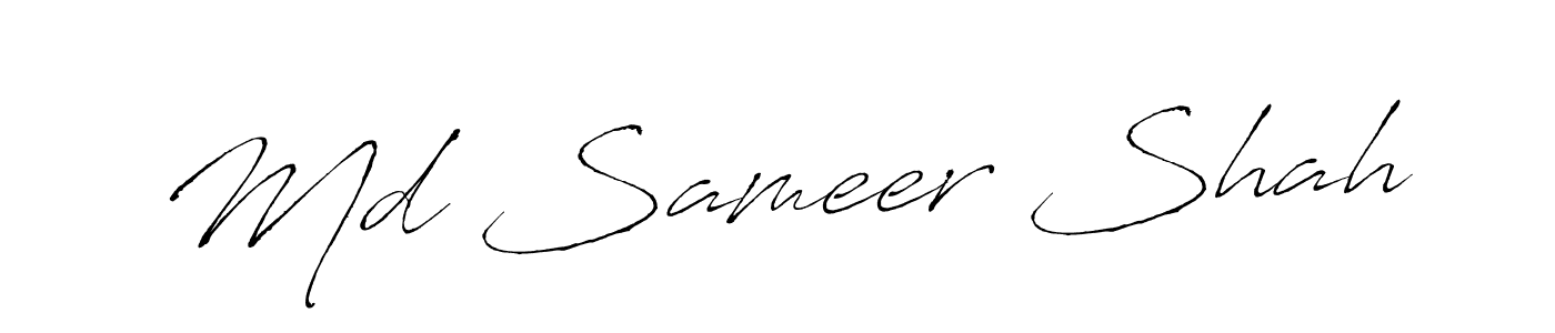 How to make Md Sameer Shah name signature. Use Antro_Vectra style for creating short signs online. This is the latest handwritten sign. Md Sameer Shah signature style 6 images and pictures png