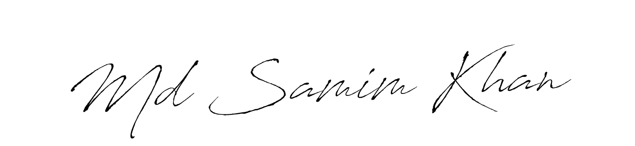 Antro_Vectra is a professional signature style that is perfect for those who want to add a touch of class to their signature. It is also a great choice for those who want to make their signature more unique. Get Md Samim Khan name to fancy signature for free. Md Samim Khan signature style 6 images and pictures png