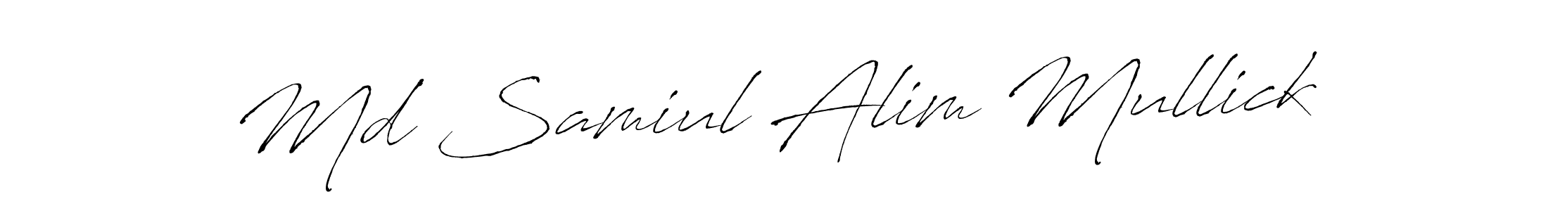 if you are searching for the best signature style for your name Md Samiul Alim Mullick. so please give up your signature search. here we have designed multiple signature styles  using Antro_Vectra. Md Samiul Alim Mullick signature style 6 images and pictures png