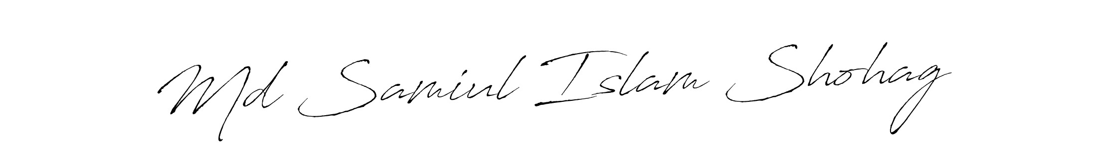 This is the best signature style for the Md Samiul Islam Shohag name. Also you like these signature font (Antro_Vectra). Mix name signature. Md Samiul Islam Shohag signature style 6 images and pictures png