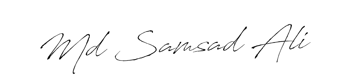 Antro_Vectra is a professional signature style that is perfect for those who want to add a touch of class to their signature. It is also a great choice for those who want to make their signature more unique. Get Md Samsad Ali name to fancy signature for free. Md Samsad Ali signature style 6 images and pictures png