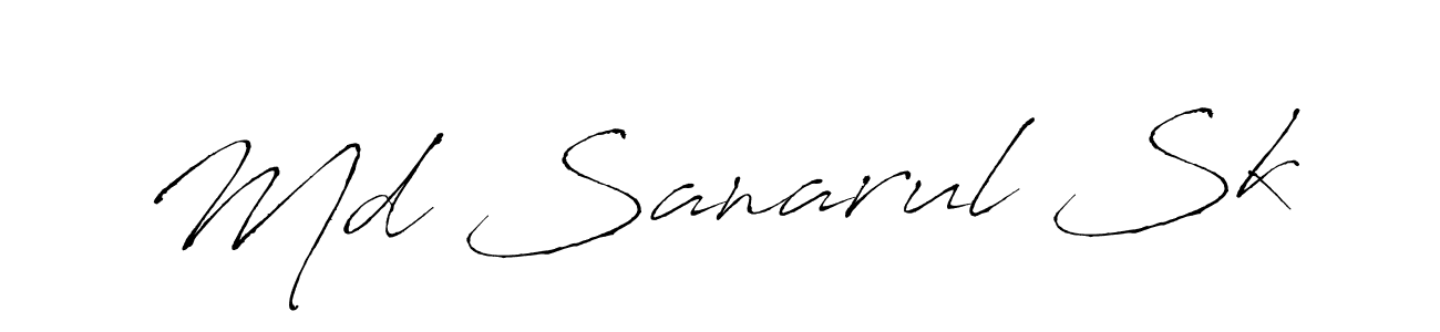 Use a signature maker to create a handwritten signature online. With this signature software, you can design (Antro_Vectra) your own signature for name Md Sanarul Sk. Md Sanarul Sk signature style 6 images and pictures png