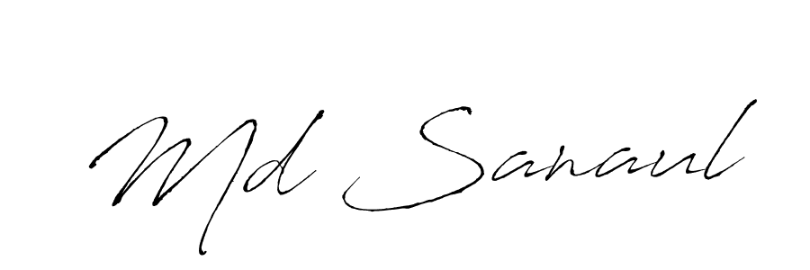 How to make Md Sanaul signature? Antro_Vectra is a professional autograph style. Create handwritten signature for Md Sanaul name. Md Sanaul signature style 6 images and pictures png