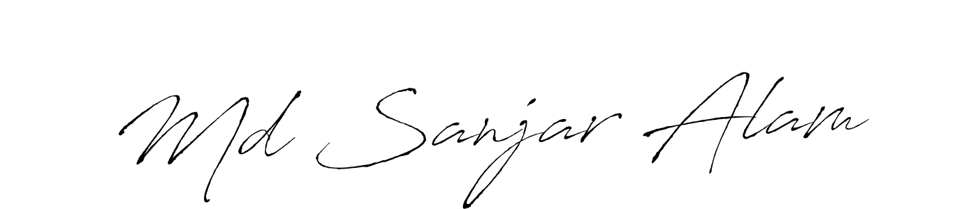 Make a beautiful signature design for name Md Sanjar Alam. With this signature (Antro_Vectra) style, you can create a handwritten signature for free. Md Sanjar Alam signature style 6 images and pictures png