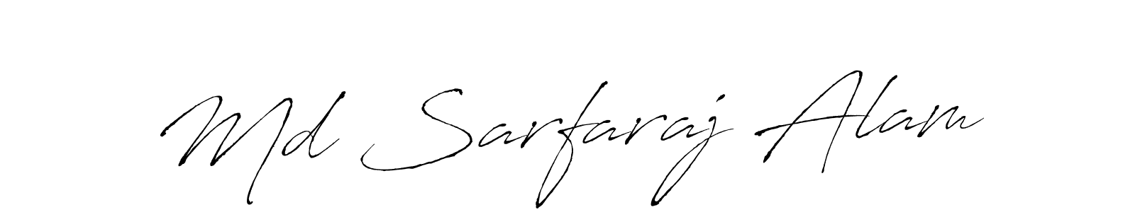 Create a beautiful signature design for name Md Sarfaraj Alam. With this signature (Antro_Vectra) fonts, you can make a handwritten signature for free. Md Sarfaraj Alam signature style 6 images and pictures png