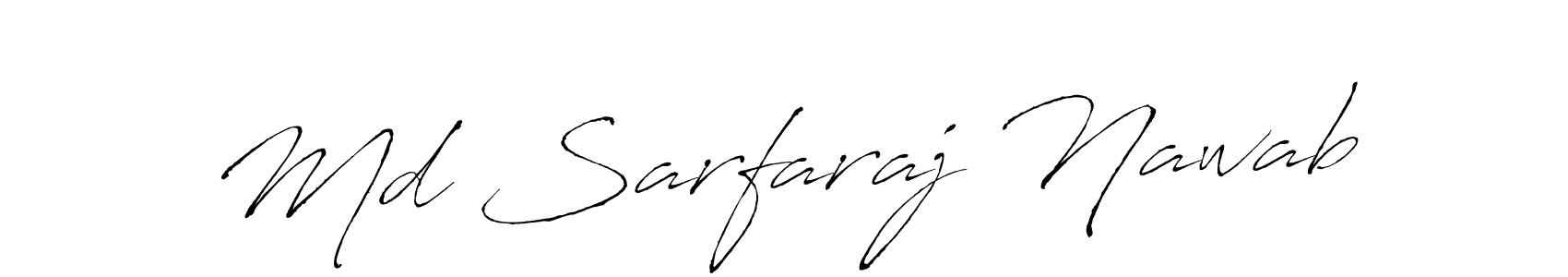 Design your own signature with our free online signature maker. With this signature software, you can create a handwritten (Antro_Vectra) signature for name Md Sarfaraj Nawab. Md Sarfaraj Nawab signature style 6 images and pictures png