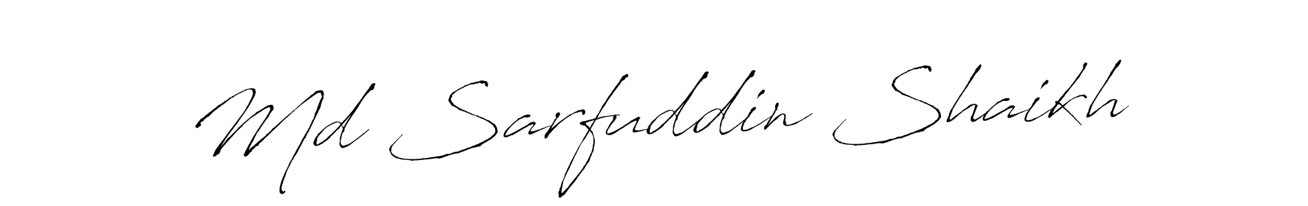 Use a signature maker to create a handwritten signature online. With this signature software, you can design (Antro_Vectra) your own signature for name Md Sarfuddin Shaikh. Md Sarfuddin Shaikh signature style 6 images and pictures png