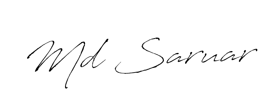 Also You can easily find your signature by using the search form. We will create Md Saruar name handwritten signature images for you free of cost using Antro_Vectra sign style. Md Saruar signature style 6 images and pictures png