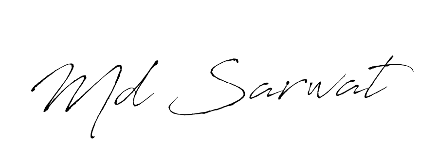 Md Sarwat stylish signature style. Best Handwritten Sign (Antro_Vectra) for my name. Handwritten Signature Collection Ideas for my name Md Sarwat. Md Sarwat signature style 6 images and pictures png