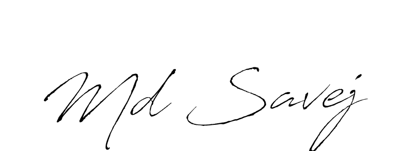 How to make Md Savej name signature. Use Antro_Vectra style for creating short signs online. This is the latest handwritten sign. Md Savej signature style 6 images and pictures png
