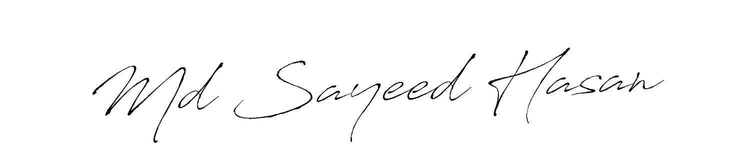 Md Sayeed Hasan stylish signature style. Best Handwritten Sign (Antro_Vectra) for my name. Handwritten Signature Collection Ideas for my name Md Sayeed Hasan. Md Sayeed Hasan signature style 6 images and pictures png