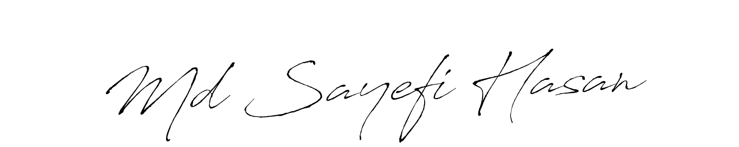 Create a beautiful signature design for name Md Sayefi Hasan. With this signature (Antro_Vectra) fonts, you can make a handwritten signature for free. Md Sayefi Hasan signature style 6 images and pictures png