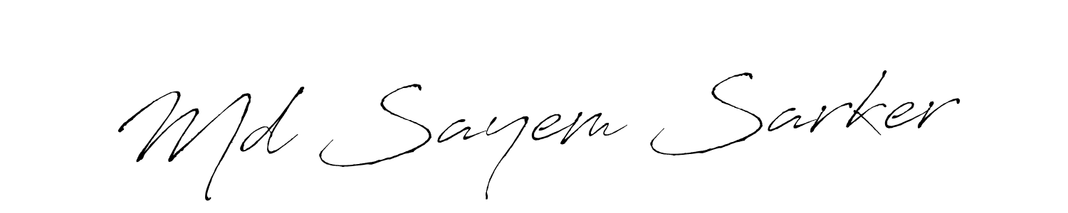 How to make Md Sayem Sarker signature? Antro_Vectra is a professional autograph style. Create handwritten signature for Md Sayem Sarker name. Md Sayem Sarker signature style 6 images and pictures png