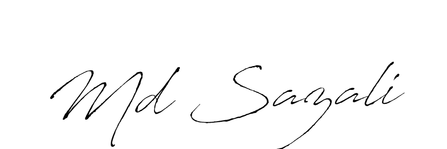 Create a beautiful signature design for name Md Sazali. With this signature (Antro_Vectra) fonts, you can make a handwritten signature for free. Md Sazali signature style 6 images and pictures png