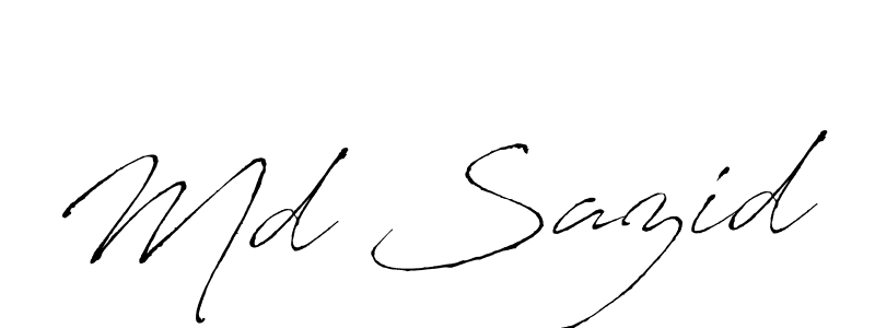 Also we have Md Sazid name is the best signature style. Create professional handwritten signature collection using Antro_Vectra autograph style. Md Sazid signature style 6 images and pictures png