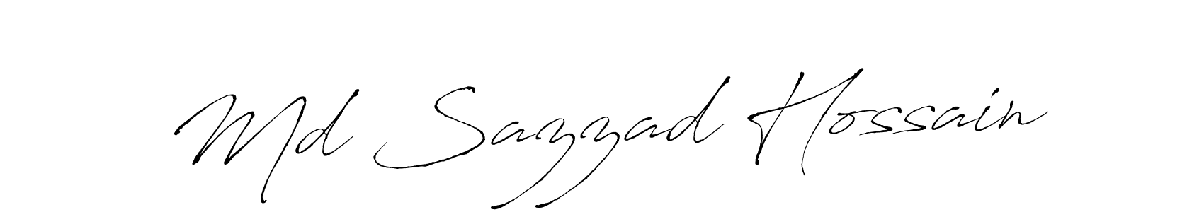 Create a beautiful signature design for name Md Sazzad Hossain. With this signature (Antro_Vectra) fonts, you can make a handwritten signature for free. Md Sazzad Hossain signature style 6 images and pictures png