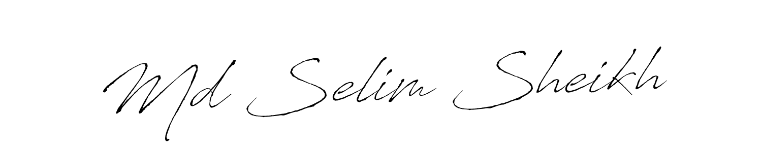 Create a beautiful signature design for name Md Selim Sheikh. With this signature (Antro_Vectra) fonts, you can make a handwritten signature for free. Md Selim Sheikh signature style 6 images and pictures png