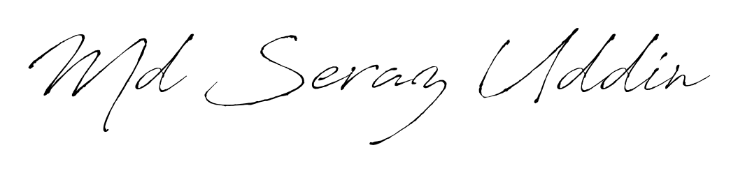Practice writing Md Seraz Uddin with the flow of Antro_Vectra lettering. A fantastic source of inspiration for developing your personal signature style. Md Seraz Uddin signature style 6 images and pictures png