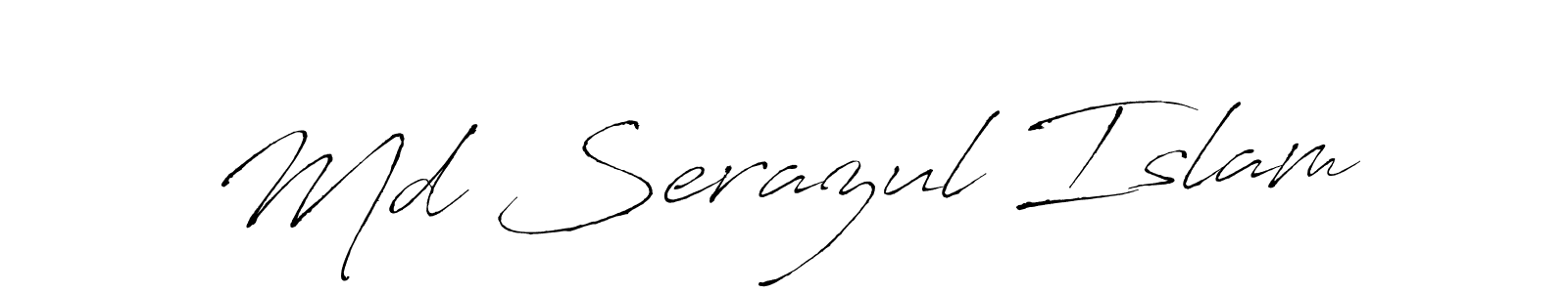 How to make Md Serazul Islam signature? Antro_Vectra is a professional autograph style. Create handwritten signature for Md Serazul Islam name. Md Serazul Islam signature style 6 images and pictures png