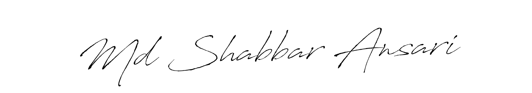 Make a beautiful signature design for name Md Shabbar Ansari. With this signature (Antro_Vectra) style, you can create a handwritten signature for free. Md Shabbar Ansari signature style 6 images and pictures png