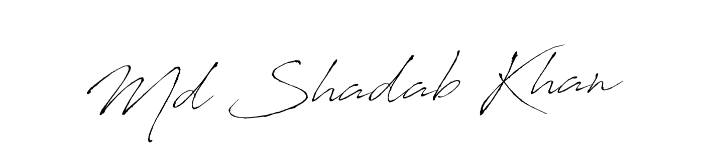 This is the best signature style for the Md Shadab Khan name. Also you like these signature font (Antro_Vectra). Mix name signature. Md Shadab Khan signature style 6 images and pictures png