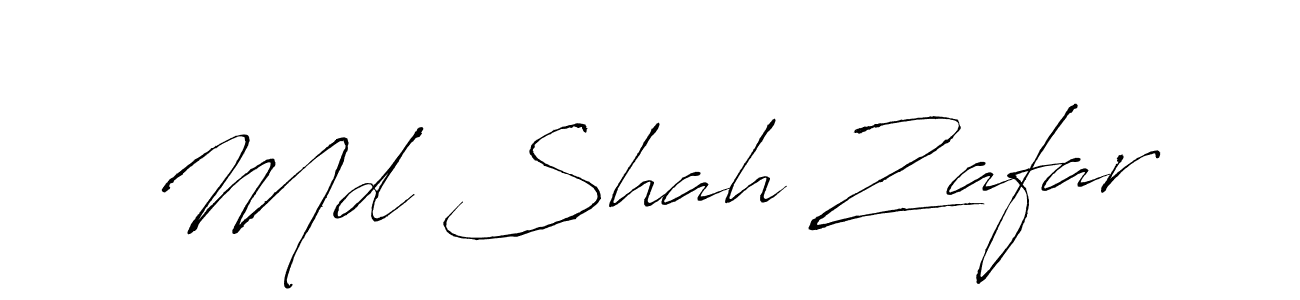 How to make Md Shah Zafar name signature. Use Antro_Vectra style for creating short signs online. This is the latest handwritten sign. Md Shah Zafar signature style 6 images and pictures png
