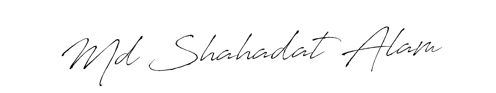 How to make Md Shahadat Alam name signature. Use Antro_Vectra style for creating short signs online. This is the latest handwritten sign. Md Shahadat Alam signature style 6 images and pictures png