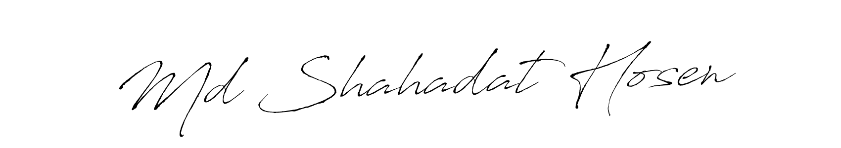 This is the best signature style for the Md Shahadat Hosen name. Also you like these signature font (Antro_Vectra). Mix name signature. Md Shahadat Hosen signature style 6 images and pictures png