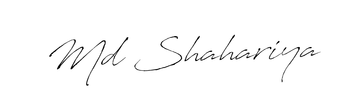 Make a beautiful signature design for name Md Shahariya. With this signature (Antro_Vectra) style, you can create a handwritten signature for free. Md Shahariya signature style 6 images and pictures png