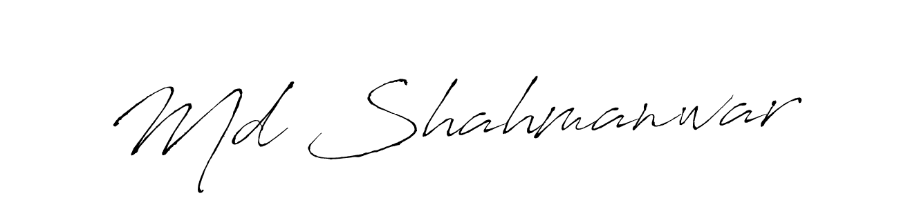 Make a beautiful signature design for name Md Shahmanwar. With this signature (Antro_Vectra) style, you can create a handwritten signature for free. Md Shahmanwar signature style 6 images and pictures png