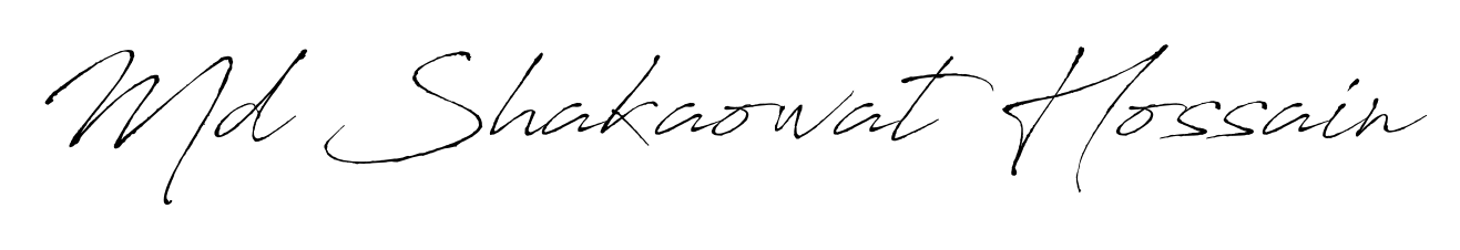 Generate high-definition signature styles for Md Shakaowat Hossain. The Antro_Vectra typeface ensures crisp legibility and sophisticated design. Md Shakaowat Hossain signature style 6 images and pictures png