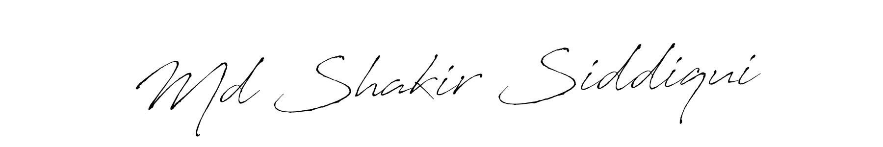 Make a beautiful signature design for name Md Shakir Siddiqui. With this signature (Antro_Vectra) style, you can create a handwritten signature for free. Md Shakir Siddiqui signature style 6 images and pictures png