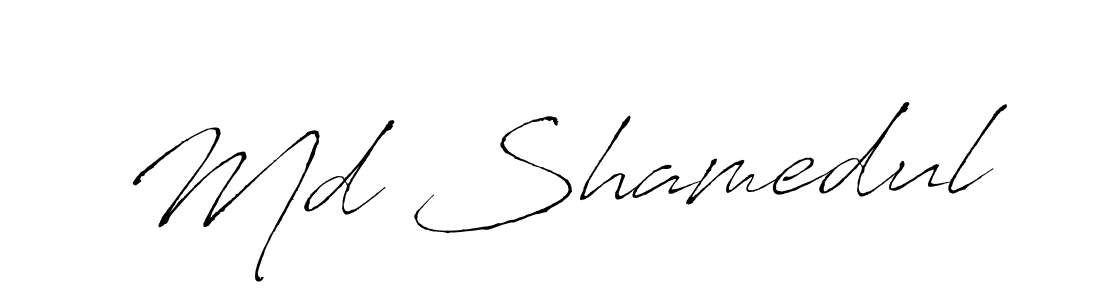How to make Md Shamedul signature? Antro_Vectra is a professional autograph style. Create handwritten signature for Md Shamedul name. Md Shamedul signature style 6 images and pictures png