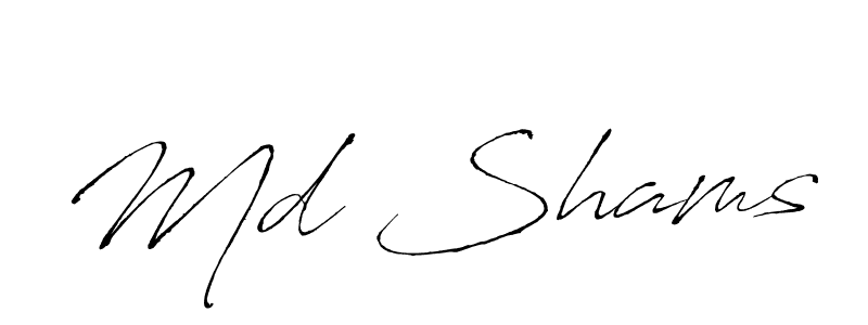 Design your own signature with our free online signature maker. With this signature software, you can create a handwritten (Antro_Vectra) signature for name Md Shams. Md Shams signature style 6 images and pictures png