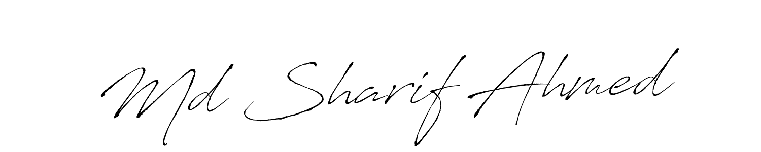 Md Sharif Ahmed stylish signature style. Best Handwritten Sign (Antro_Vectra) for my name. Handwritten Signature Collection Ideas for my name Md Sharif Ahmed. Md Sharif Ahmed signature style 6 images and pictures png