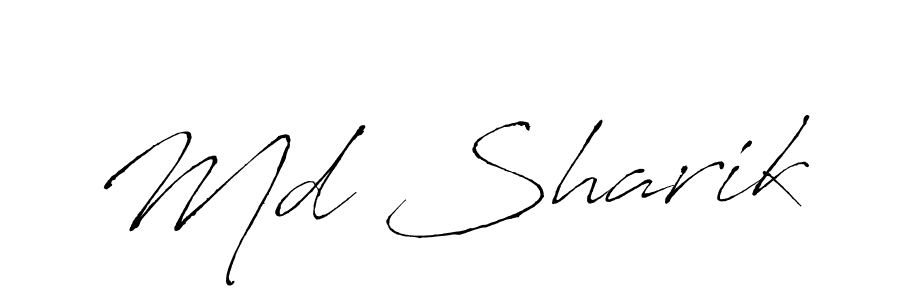 How to make Md Sharik name signature. Use Antro_Vectra style for creating short signs online. This is the latest handwritten sign. Md Sharik signature style 6 images and pictures png