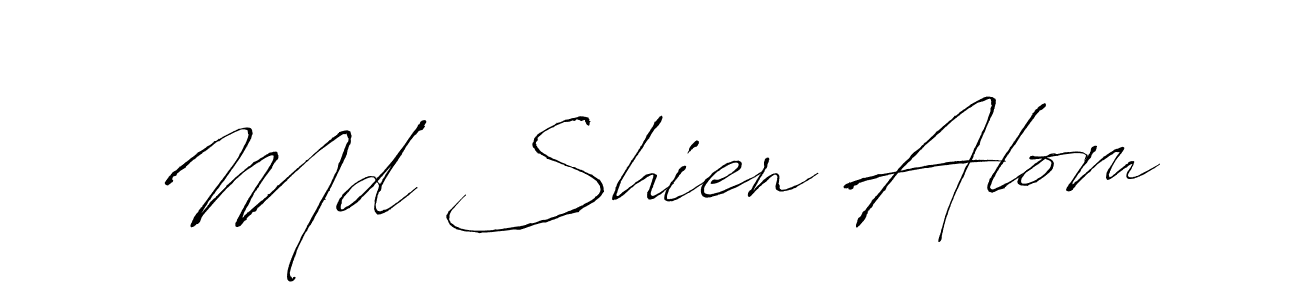 Use a signature maker to create a handwritten signature online. With this signature software, you can design (Antro_Vectra) your own signature for name Md Shien Alom. Md Shien Alom signature style 6 images and pictures png