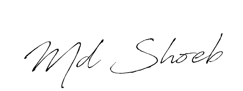 Make a beautiful signature design for name Md Shoeb. With this signature (Antro_Vectra) style, you can create a handwritten signature for free. Md Shoeb signature style 6 images and pictures png