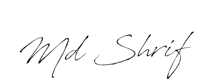 if you are searching for the best signature style for your name Md Shrif. so please give up your signature search. here we have designed multiple signature styles  using Antro_Vectra. Md Shrif signature style 6 images and pictures png