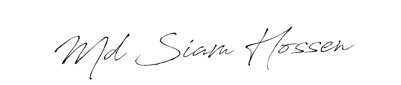 Use a signature maker to create a handwritten signature online. With this signature software, you can design (Antro_Vectra) your own signature for name Md Siam Hossen. Md Siam Hossen signature style 6 images and pictures png