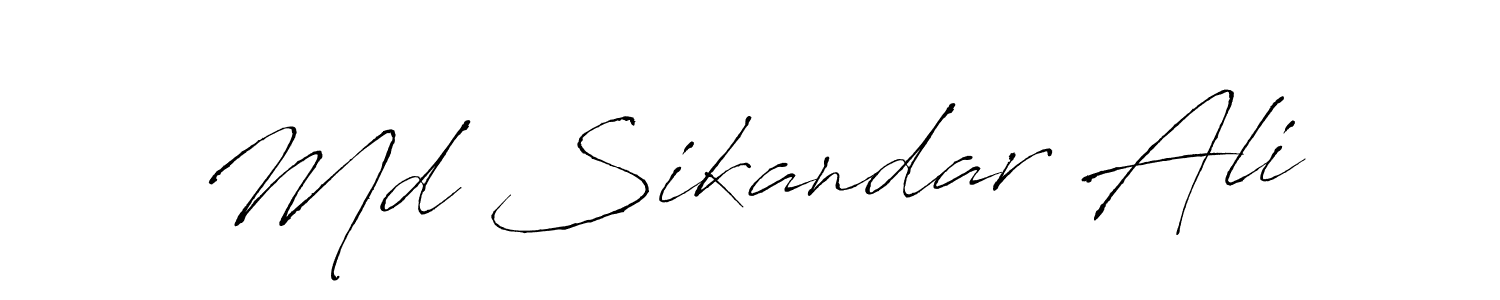 It looks lik you need a new signature style for name Md Sikandar Ali. Design unique handwritten (Antro_Vectra) signature with our free signature maker in just a few clicks. Md Sikandar Ali signature style 6 images and pictures png