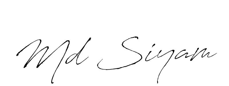 Use a signature maker to create a handwritten signature online. With this signature software, you can design (Antro_Vectra) your own signature for name Md Siyam. Md Siyam signature style 6 images and pictures png