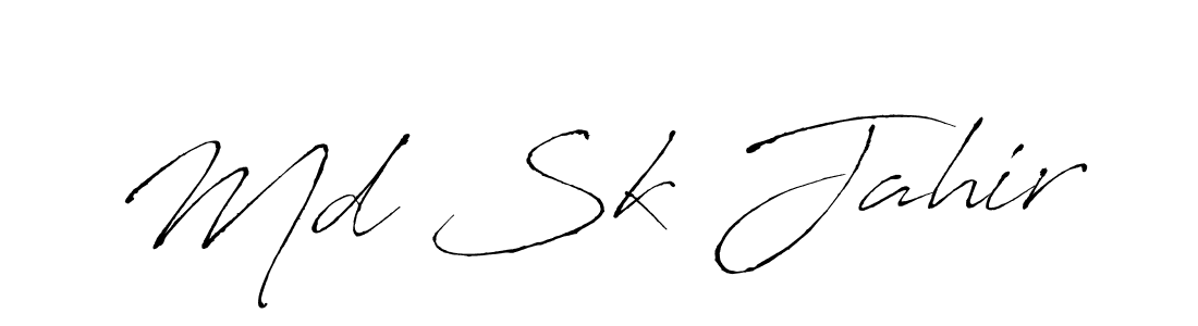 Create a beautiful signature design for name Md Sk Jahir. With this signature (Antro_Vectra) fonts, you can make a handwritten signature for free. Md Sk Jahir signature style 6 images and pictures png