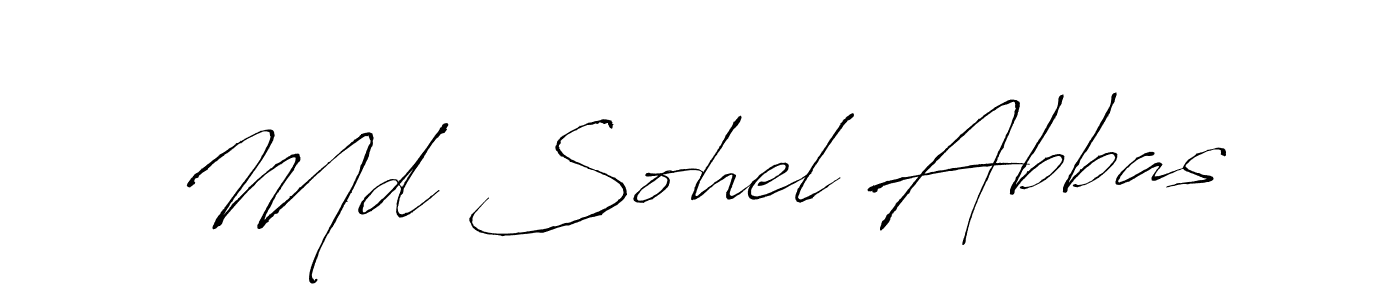 Create a beautiful signature design for name Md Sohel Abbas. With this signature (Antro_Vectra) fonts, you can make a handwritten signature for free. Md Sohel Abbas signature style 6 images and pictures png
