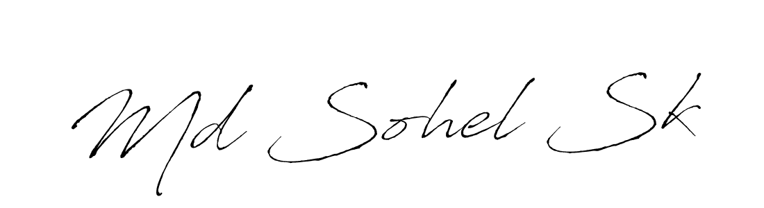 Md Sohel Sk stylish signature style. Best Handwritten Sign (Antro_Vectra) for my name. Handwritten Signature Collection Ideas for my name Md Sohel Sk. Md Sohel Sk signature style 6 images and pictures png